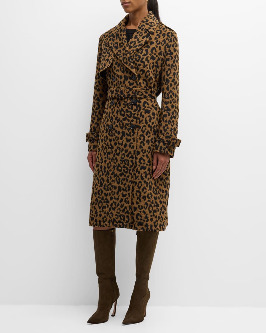 The Courtney Belted Leopard Coat | Neiman Marcus