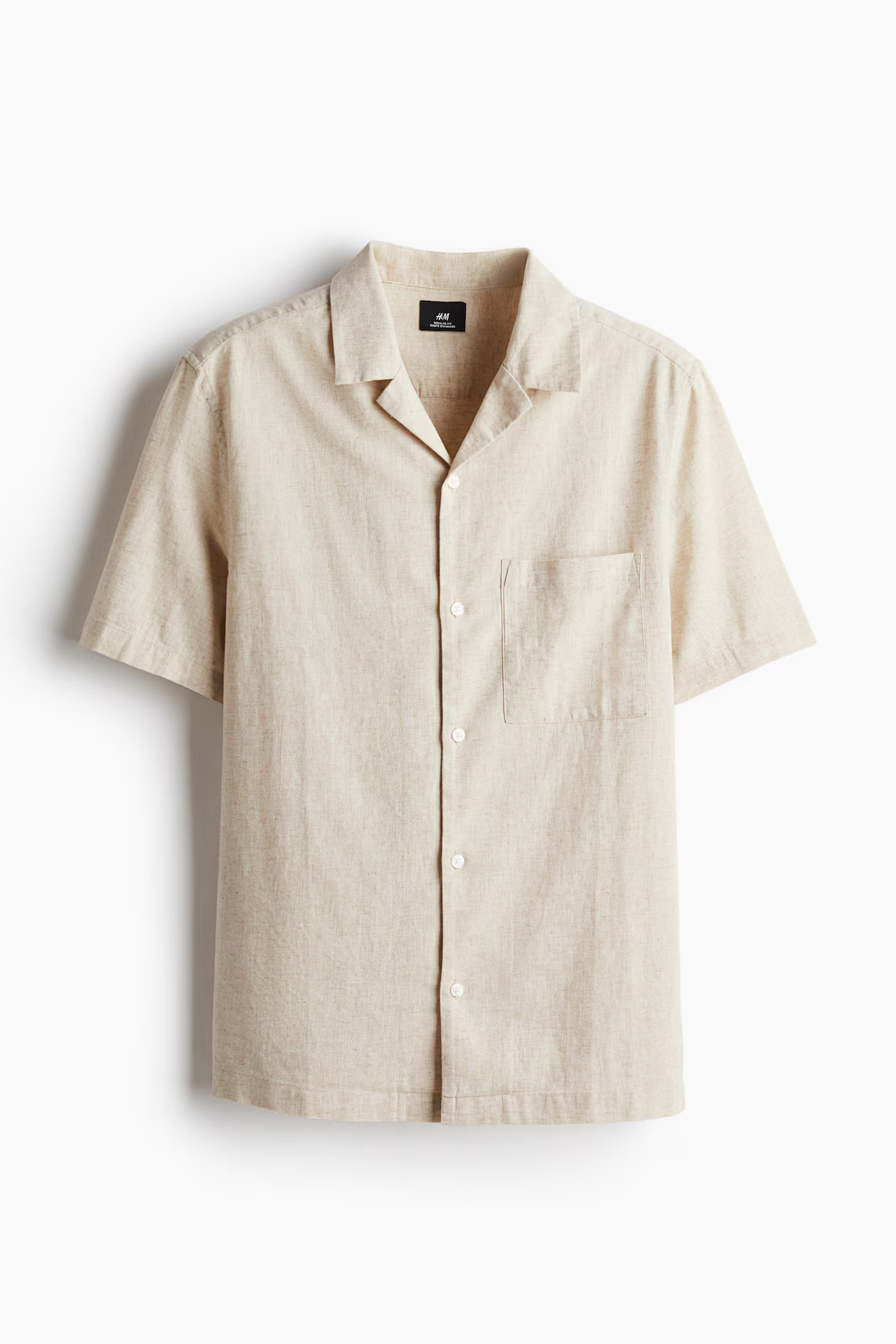 Regular-Fit Short-Sleeved Linen-Blend Shirt | H&M (US + CA)