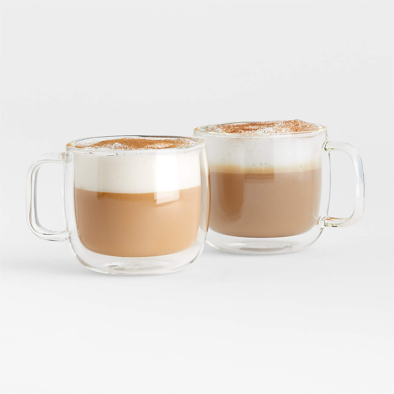 Zwilling 15-oz. Sorrento Plus Cappuccino Glass Mugs, Set of 2 + Reviews | Crate & Barrel | Crate & Barrel