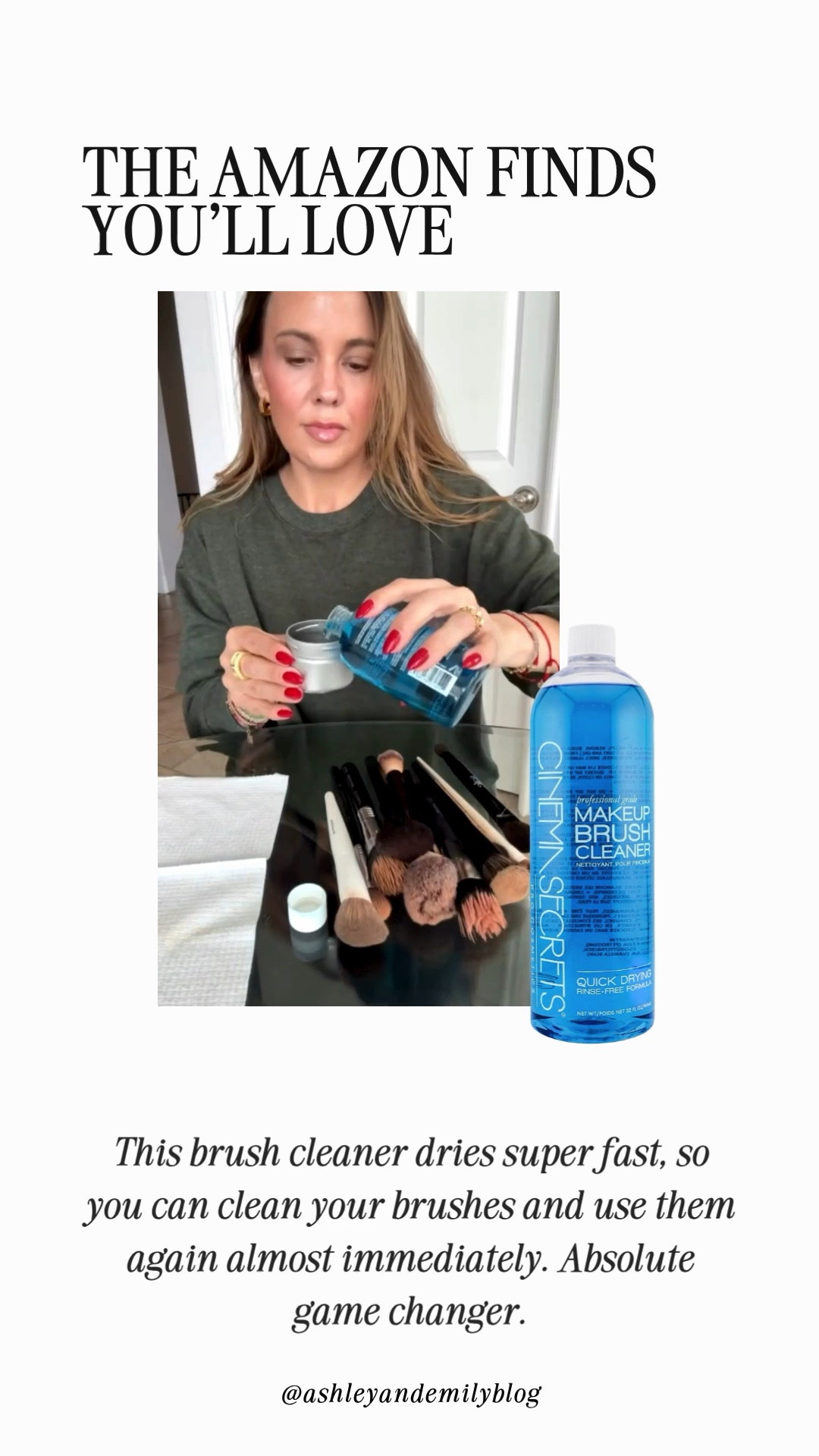 This brush cleaner dries super fast, so you can clean your brushes and use them again almost immediately. Absolute game changer.