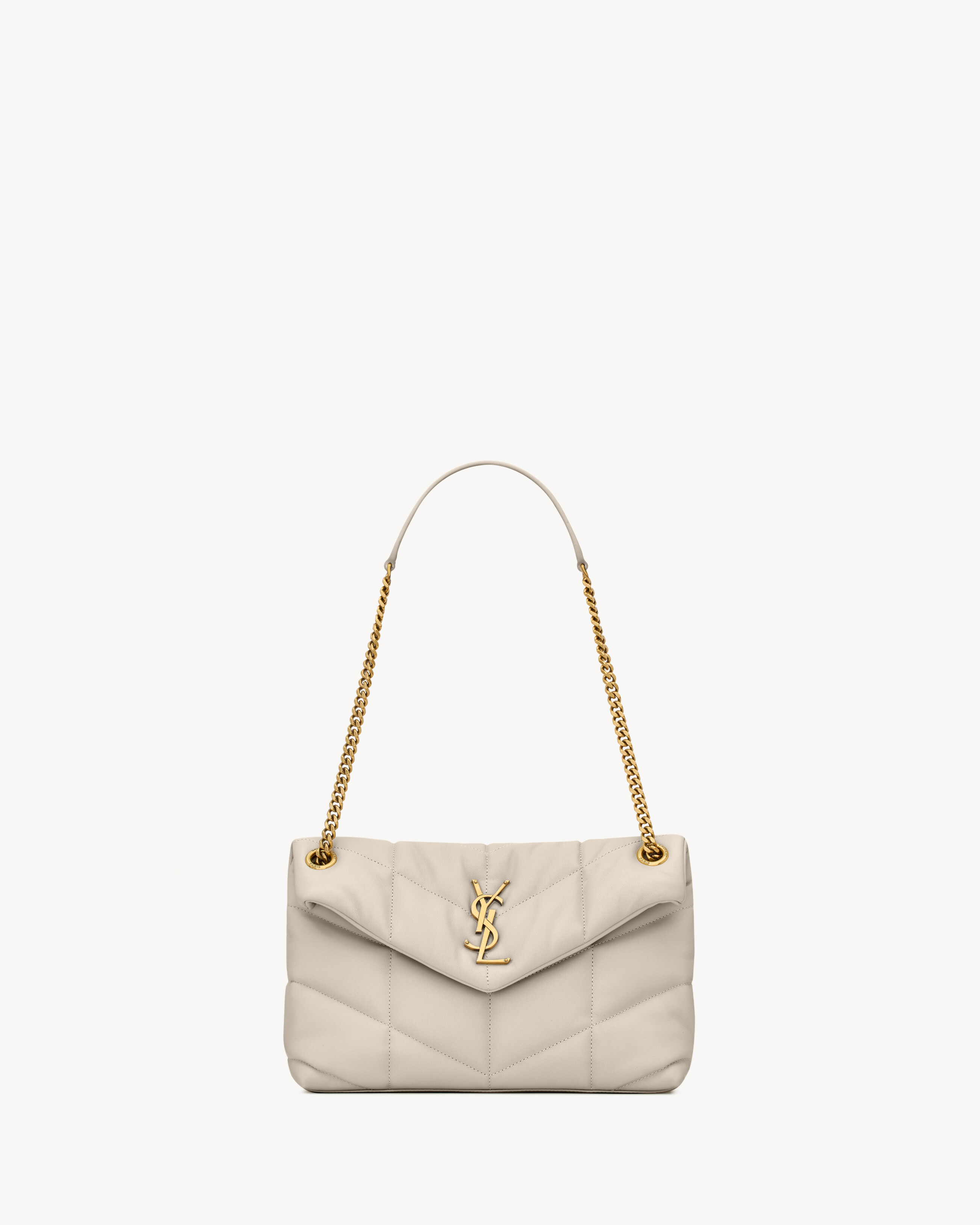 Saint Laurent Puffer Small In Nappa Leather - White - Women - One Size | Saint Laurent Inc. (Global)