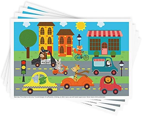 Disposable Stick-on Placemats 40 Pack for Baby & Kids, Toddler Placemats in Reusable Pouch 12" x ... | Amazon (US)