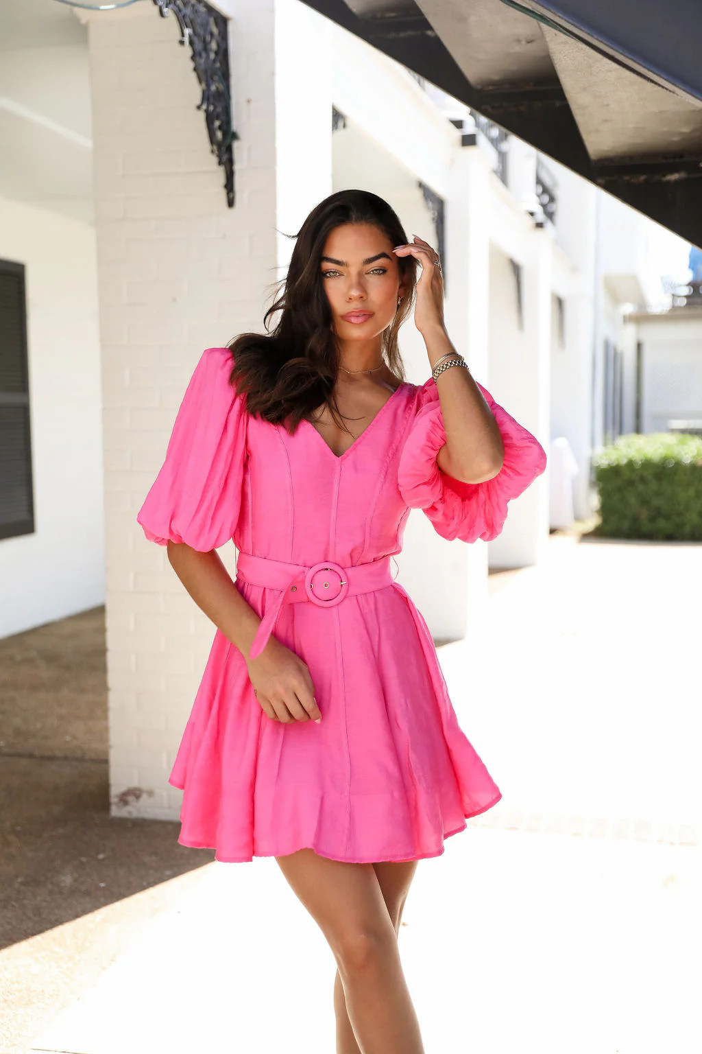 Milla Belted Mini  - Fushia | cocolillys