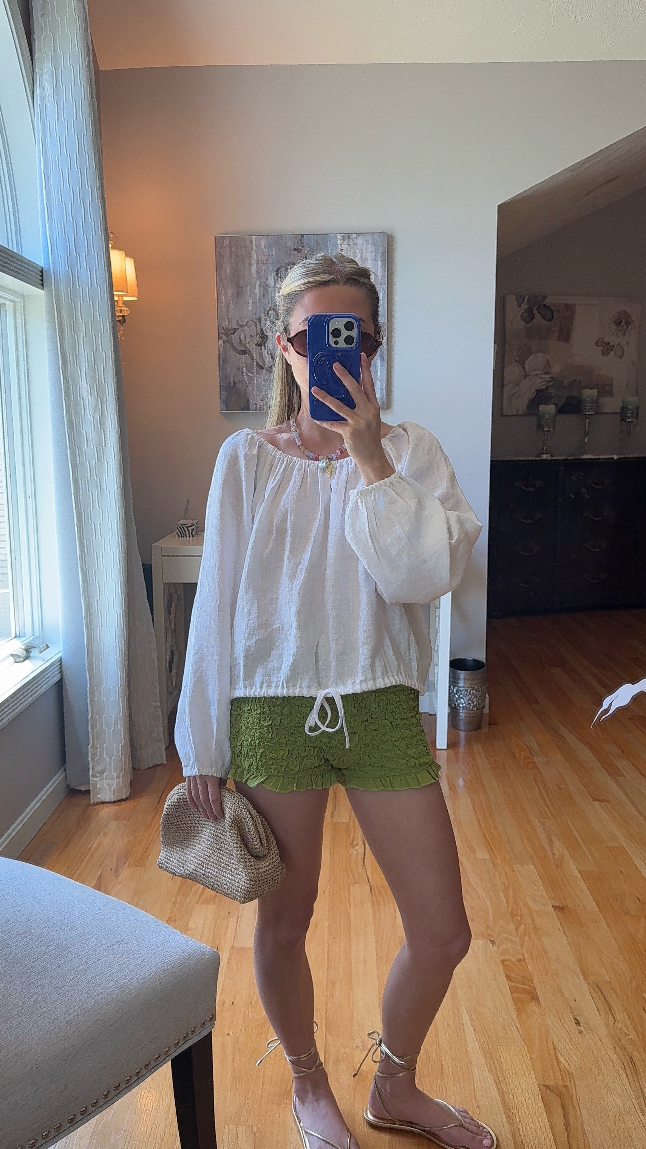 wearing an xxs in top, shorts are old anthropologie  

 #LTKootd #LTKSeasonal #LTKU