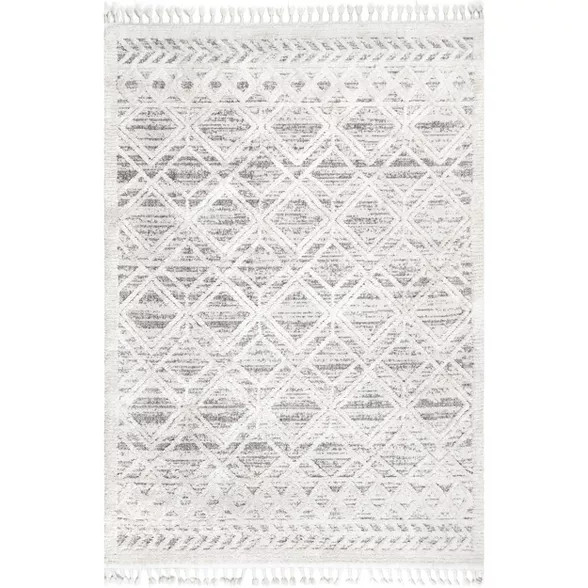 nuLOOM Ansley Shaggy Lattice Tassel Area Rug | Target