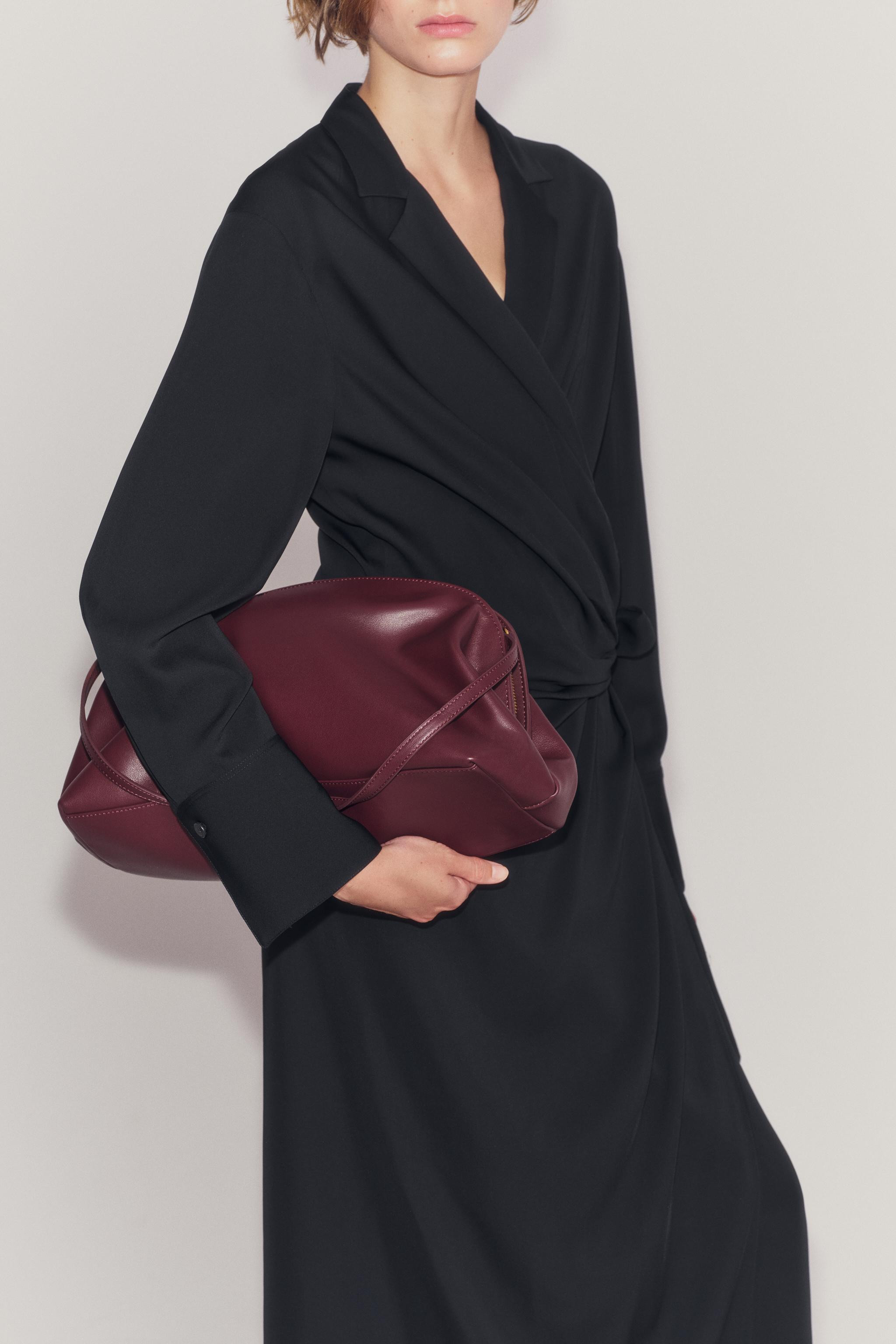LEATHER CLUTCH BAG | Zara UK