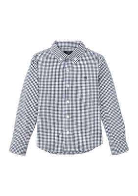 Crown & Ivy™ Boys 4-7 Long Sleeve Woven Gingham Shirt | Belk