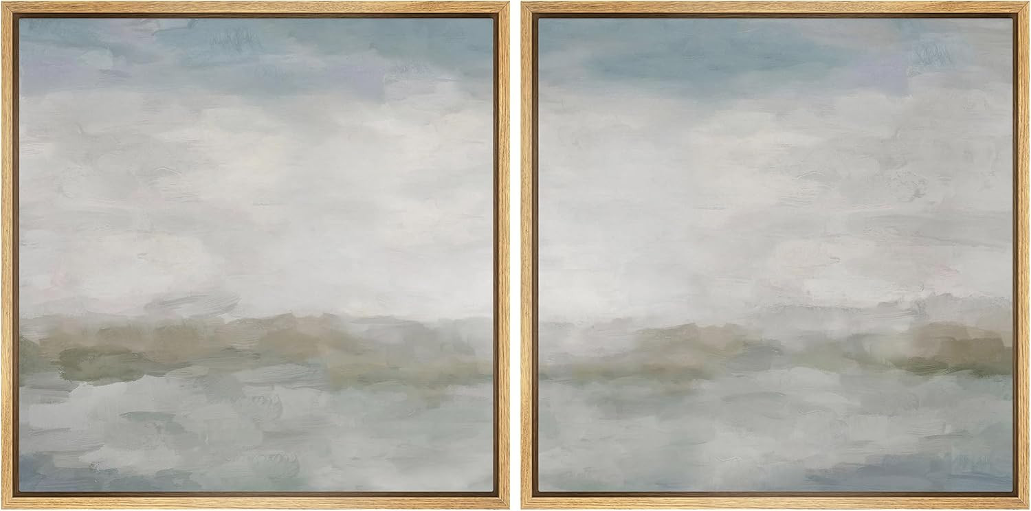 SIGNFORD Framed Canvas Print Wall Art Set Abstract Landscape Serene Illustrations Modern Art Mini... | Amazon (US)