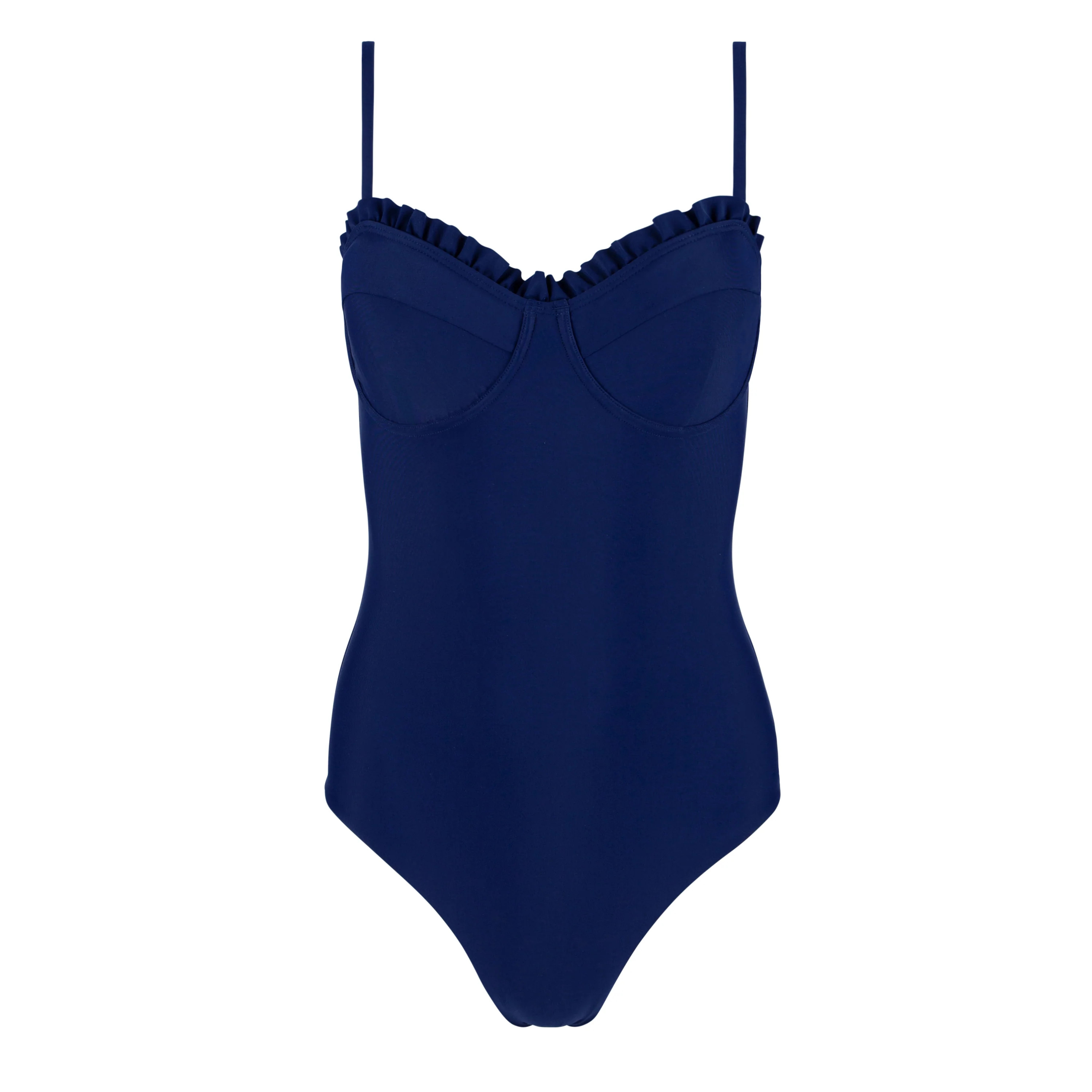 women's navy ruffle edge one piece | minnow swim | minnow