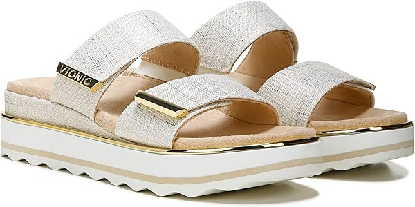 Vionic Women's Phoenix Brandie Slide Platform Sandal- Supportive Slip on Flatform Sandals That In... | Amazon (US)