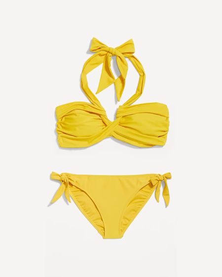 Old Navy Yellow Halter Bikini Swim Top and Mid-Rise Side-Tie Bikini Swim Bottoms #oldnavy #yellowswimsuit #beachvacation #dailydeals #dailyfinds #personalshopper #virtualstylist

#LTKOver40 #LTKSwim #LTKSaleAlert