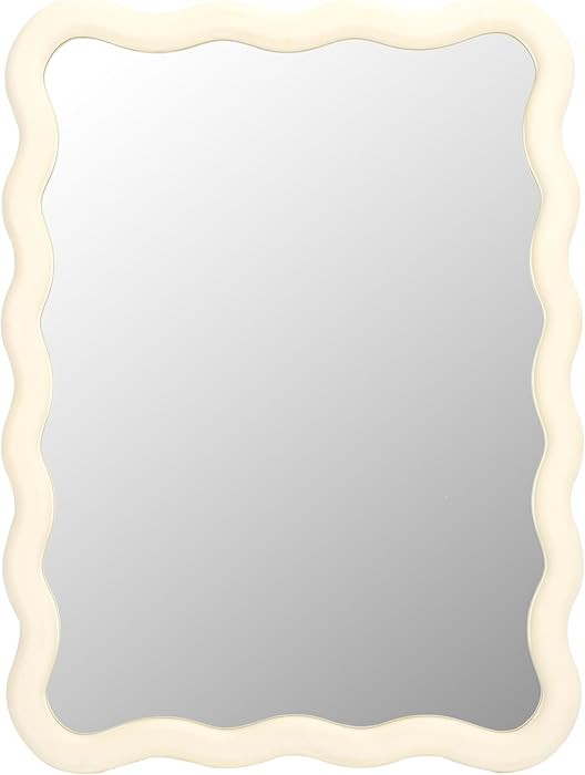 SAFAVIEH Home Collection Izara White 24 x 32-inch Rectangle Decorative Accent Wall Mirror | Amazon (US)