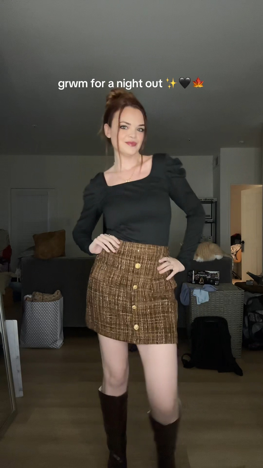 Fall date night out fit 🖤
-size S in skirt/top combo 
-size XS in striped top
-boots TTS

#LTKgrwm #LTKootd #LTKHoliday