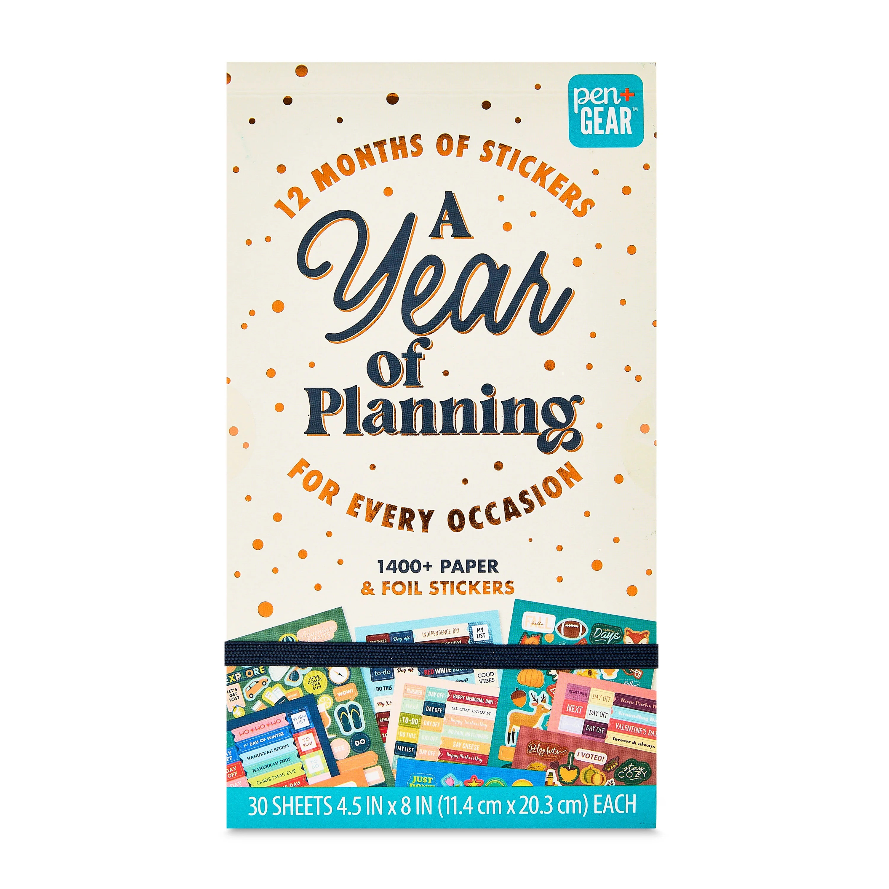 Pen + Gear Planner Sticker Book, Year of Planning, 30 Sheets, 1400+ Paper and Foil Stickers | Walmart (US)