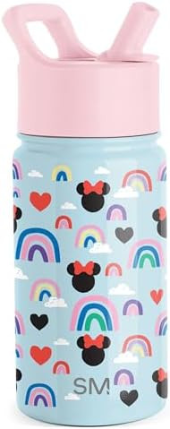 Simple Modern Disney Minnie Mouse Kids Water Bottle with Straw Lid | Reusable Insulated Stainless... | Amazon (US)