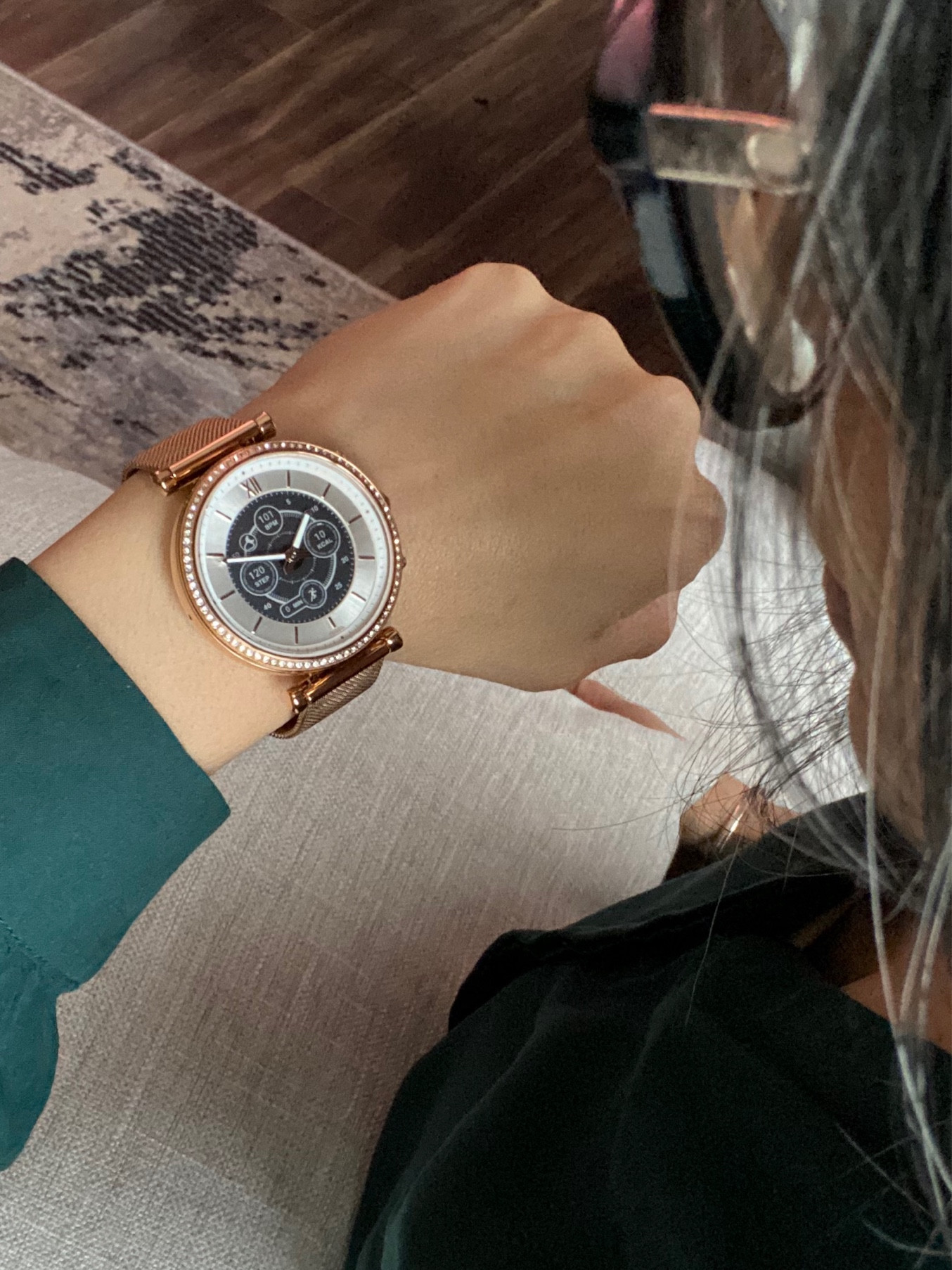 I wanted a smartwatch that wasn’t exactly like my phone. This hybrid still gets notifications & texts, but it’s one way. If it’s urgent, I’ll grab my phone. 

I love the rose gold and that I can change the straps. I can alter the background pic when I synchronize it with my phone. The rechargeable battery does last 2 weeks.



#LTKworkwear #LTKstyletip #LTKunder50