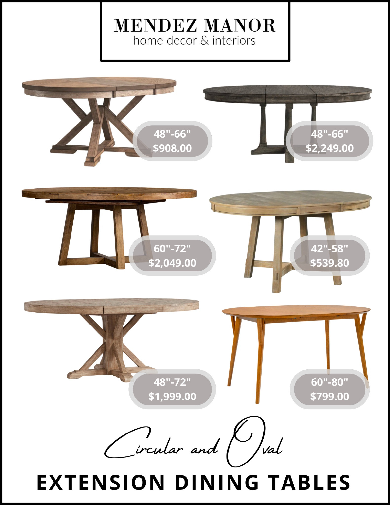 Next on our extension dining table roundup, we have circular and oval tables. Perfect for smaller spaces that sometimes need to accommodate more people, we’ve pulled together this collection of rounded tables to suit any decor style!

#diningtables #circulartable #tablewithleaf #diningtable #diningroom

#LTKstyletip #LTKhome