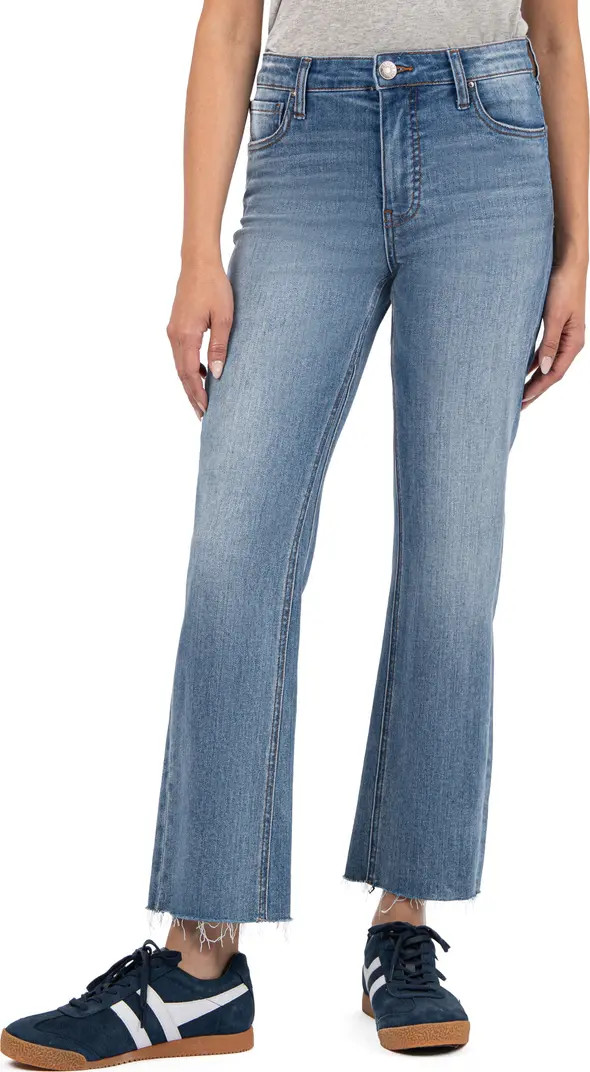 KUT from the Kloth Kelsey Raw Hem Kick Flare Jeans | Nordstrom | Nordstrom