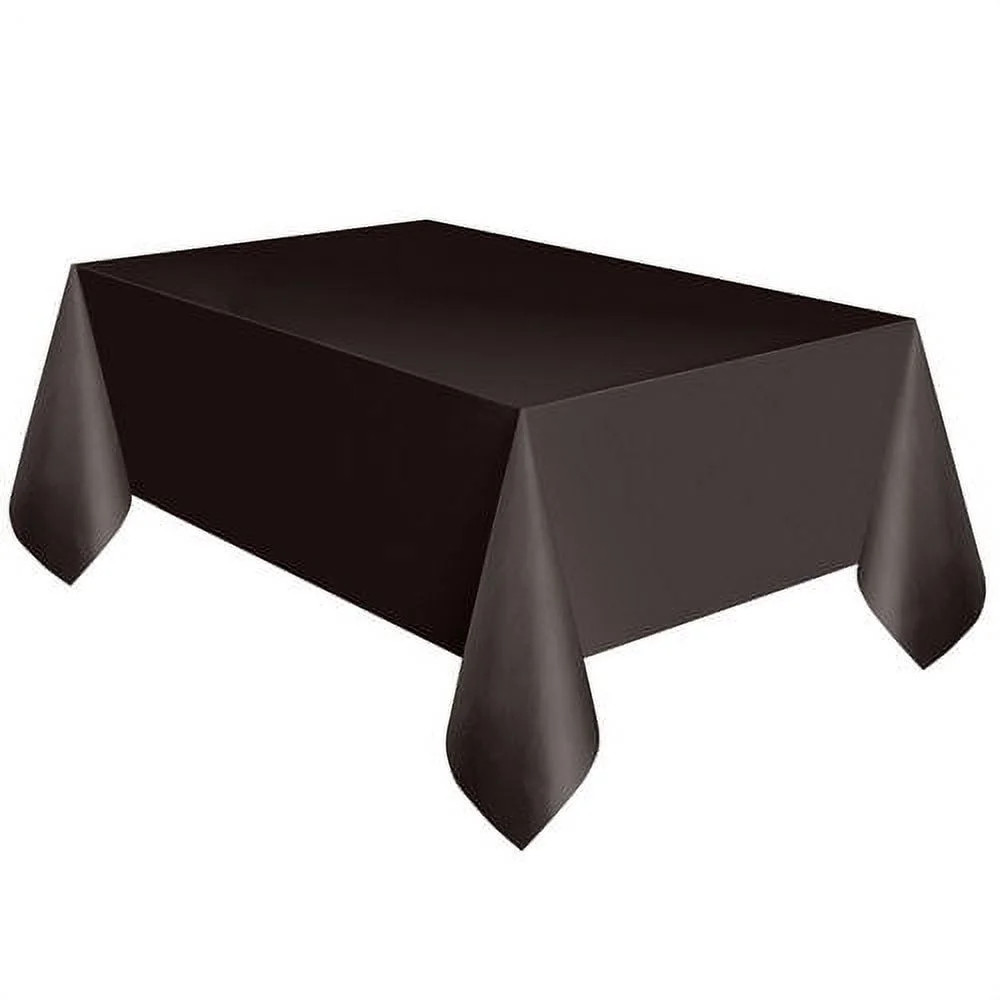 Way To Celebrate! Plastic Party Tablecloths, 108 x 54in, Black, 3ct | Walmart (US)