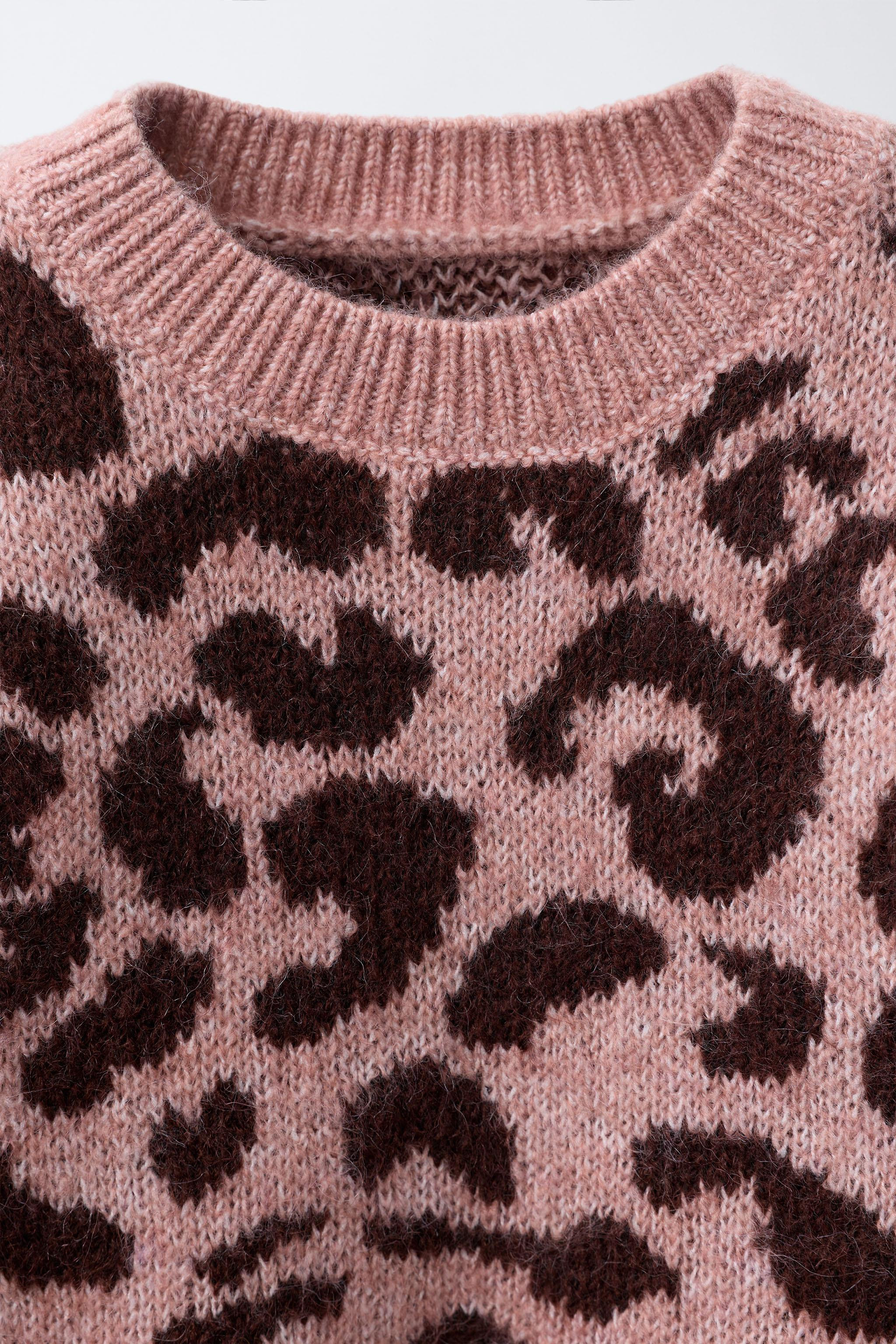 ANIMAL PRINT KNIT JUMPER | Zara UK