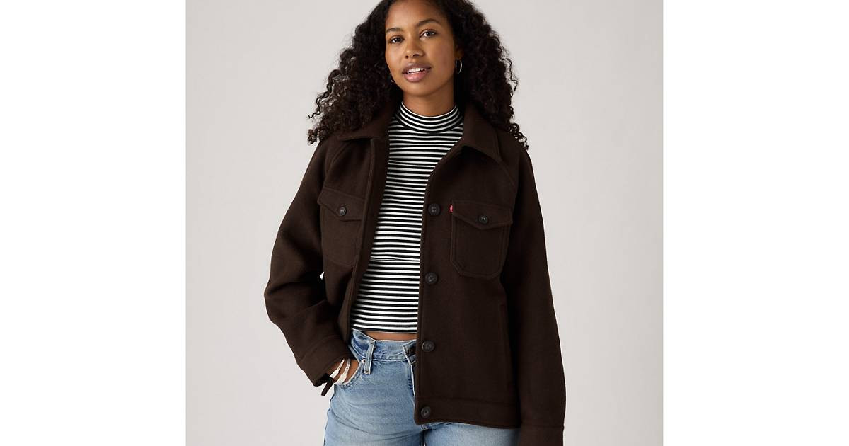 Raglan Sleeve Shirt Jacket - Brown | Levi's® US | Levi's US