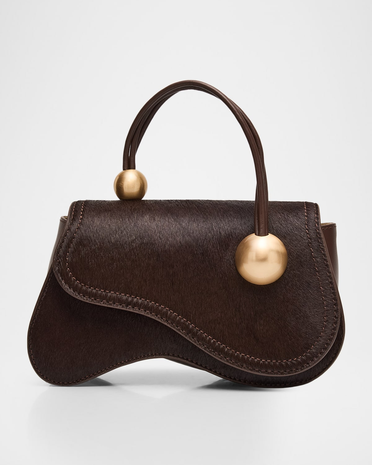 Kazia Sculptural Calf Hair Crossbody Bag | Neiman Marcus