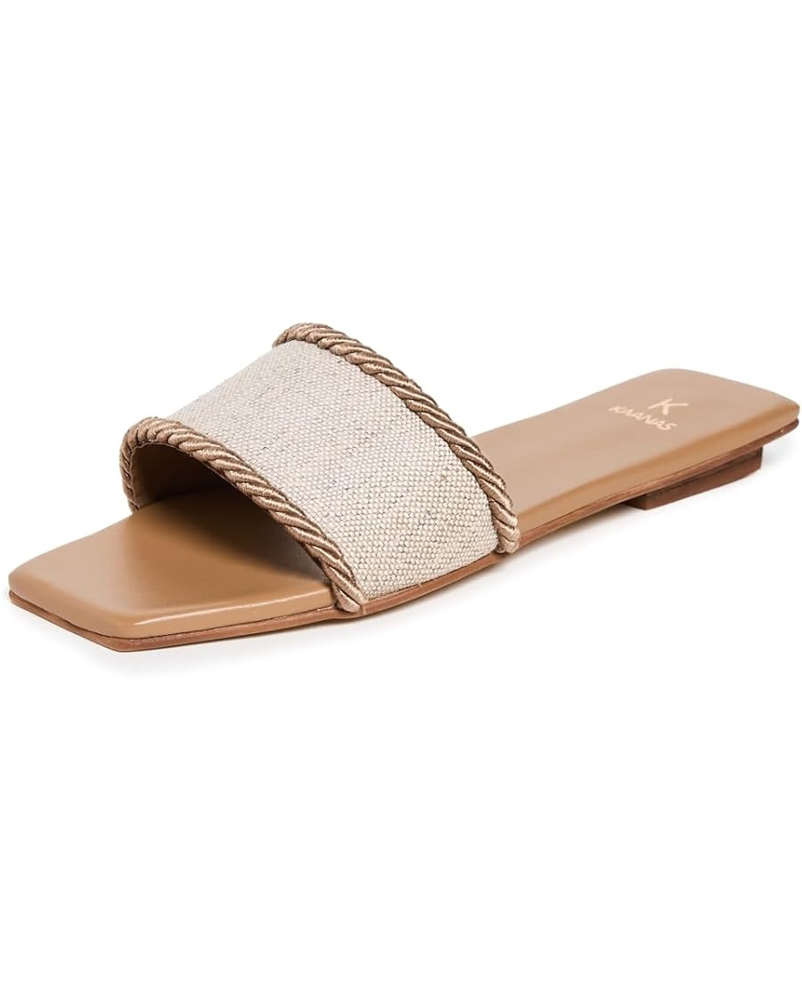 KAANAS Women's Finn Canvas Cord Detail Slides | Amazon (US)