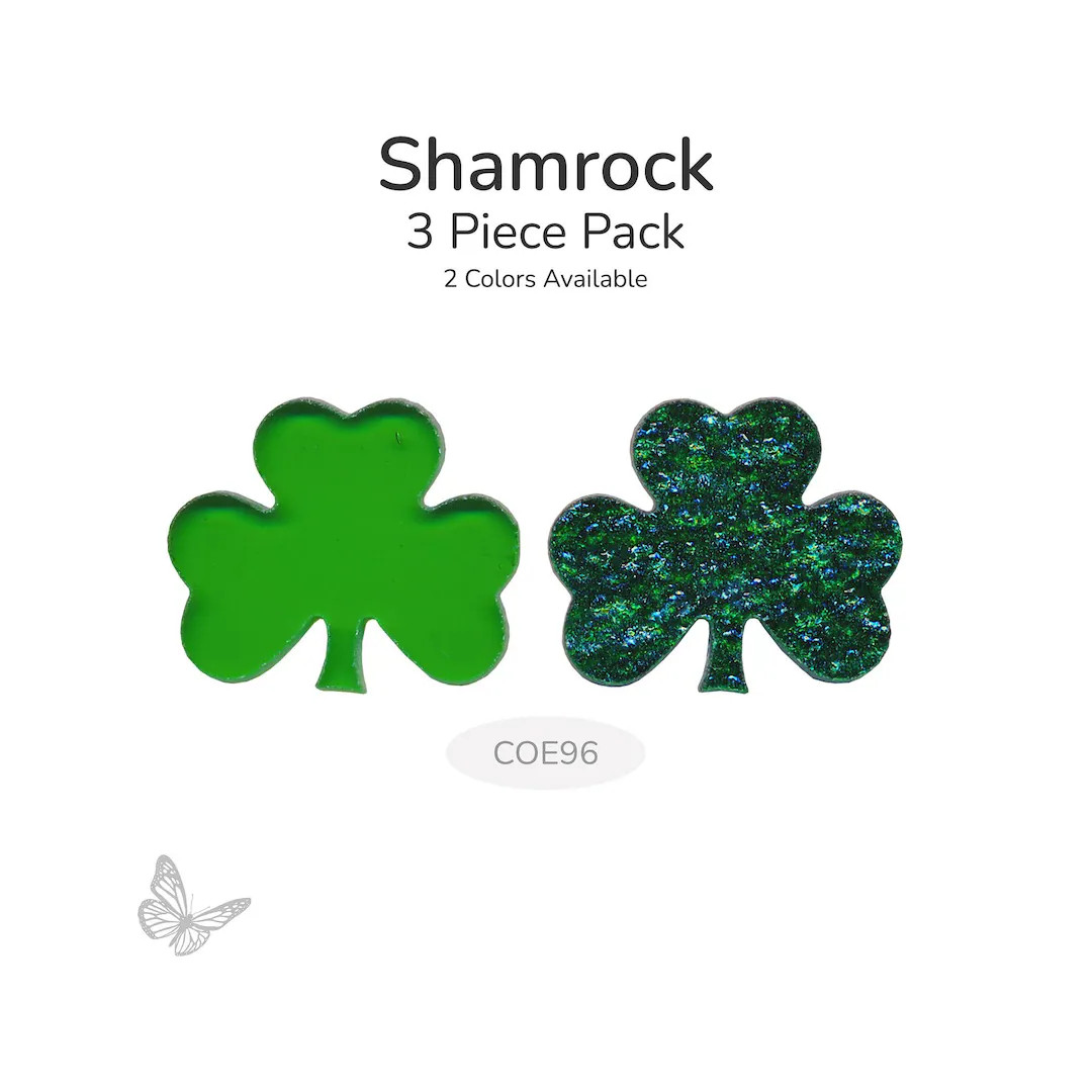Shamrock Glass Shape – 3 Pack | COE96 - Etsy | Etsy (US)
