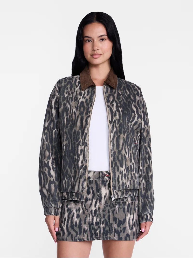 Madden NYC Women's Cotton Twill Bomber Jacket, Sizes XXS-XXL | Walmart (US)