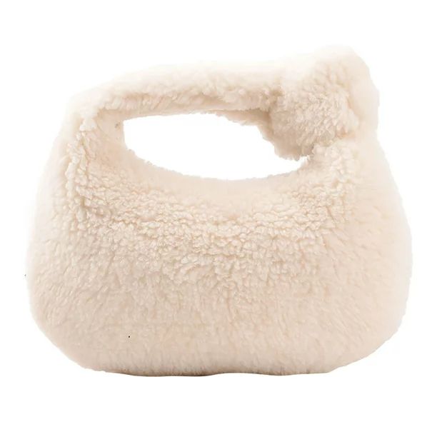 TINKSKY Winter Plush Dumpling Bag Fashionable Handbag Women Portable Storage Pouch - Walmart.com | Walmart (US)