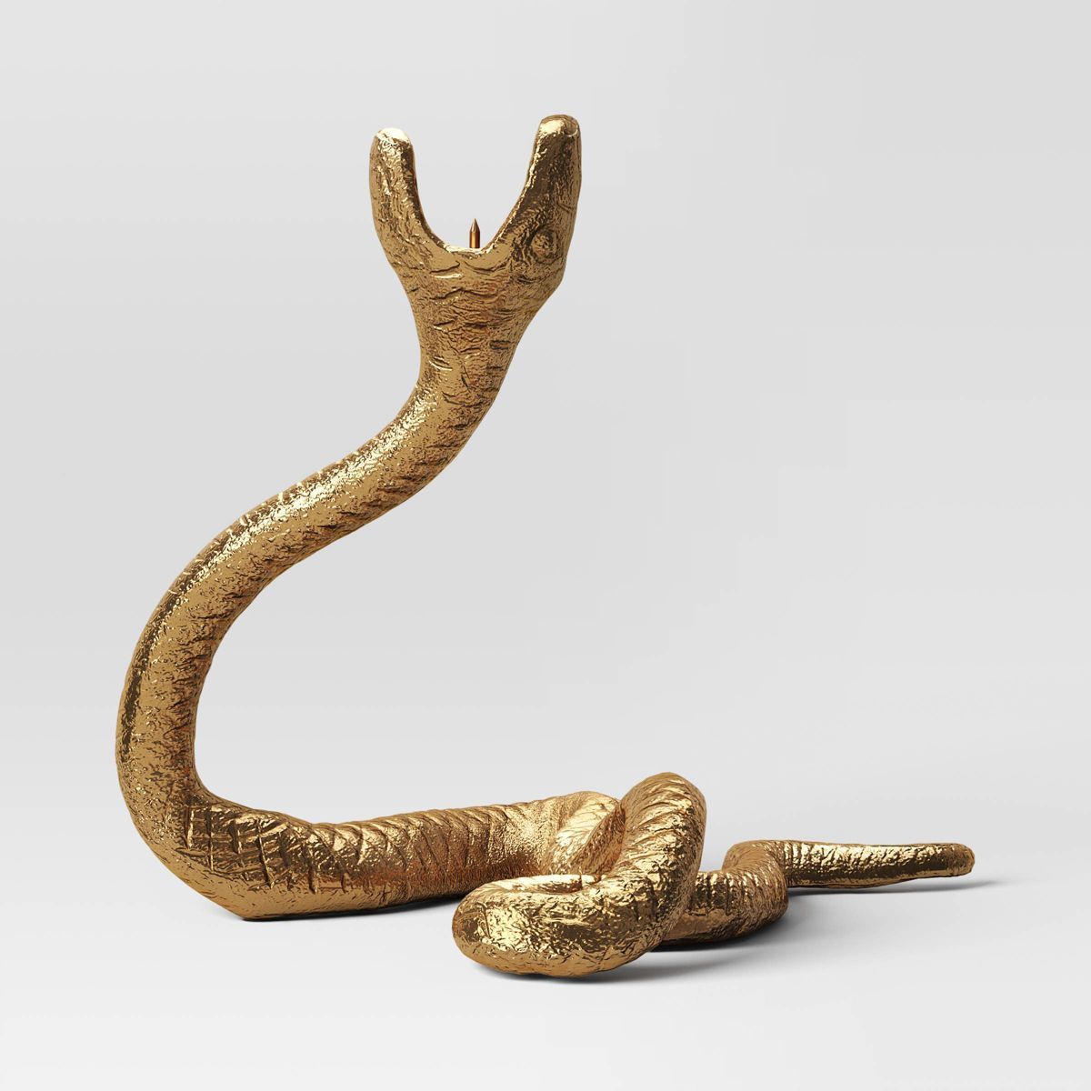 Halloween Snake Taper Candle Holder with tail Gold - Threshold™ | Target