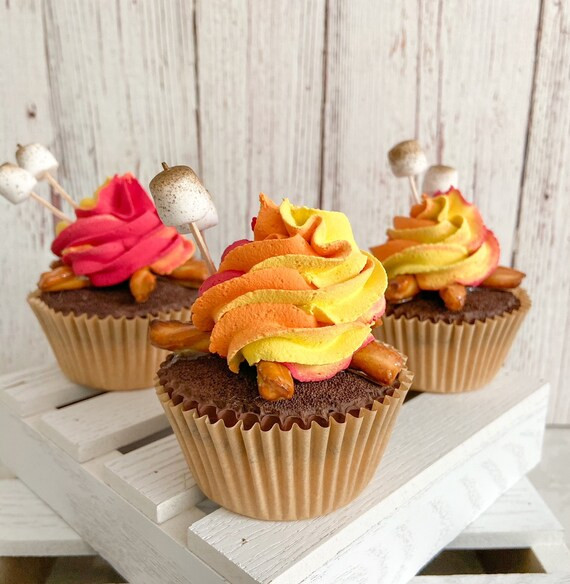 Faux CAMPFIRE Cupcake   Faux Summer Cupcake   Toasted | Etsy | Etsy (US)