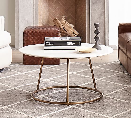 Blair 35.5" Round Marble Coffee Table | Pottery Barn (US)