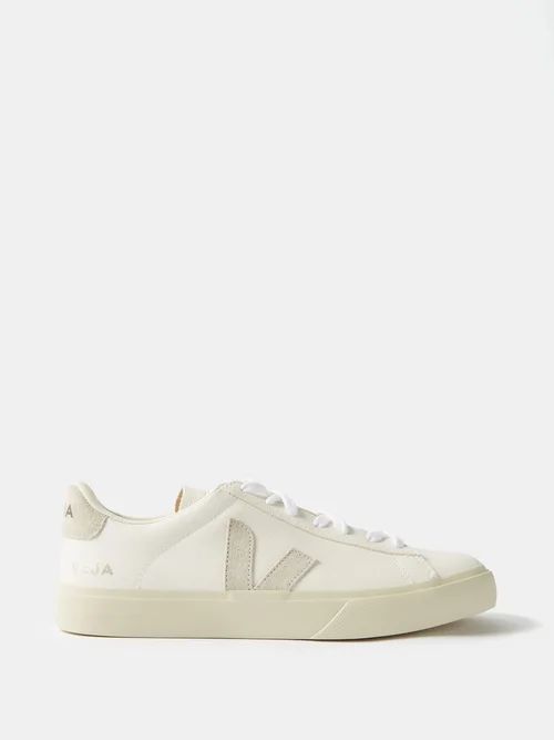 Veja - Campo V-logo Leather Trainers - Womens - White | Matches (US)