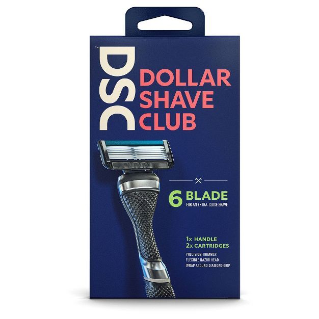 Dollar Shave Club 6-Blade Razor Starter Set 1 Handle + 2 Cartridges | Target