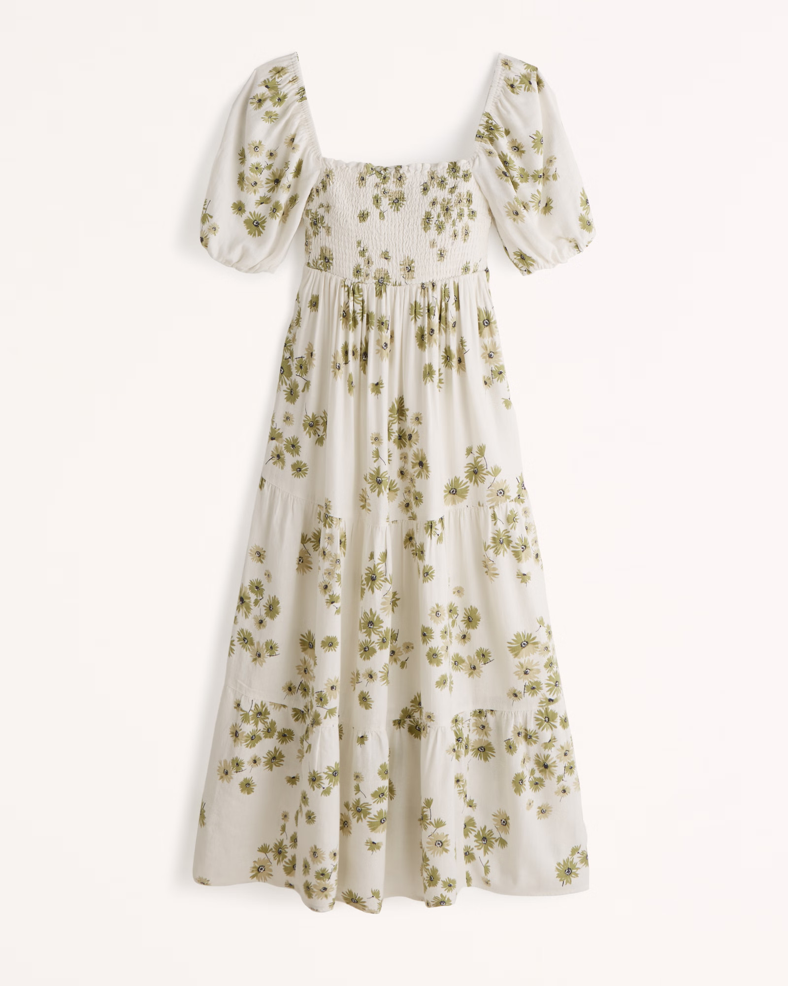 Women's Flowy Linen-Blend Midi Dress | Women's Dresses & Jumpsuits | Abercrombie.com | Abercrombie & Fitch (US)