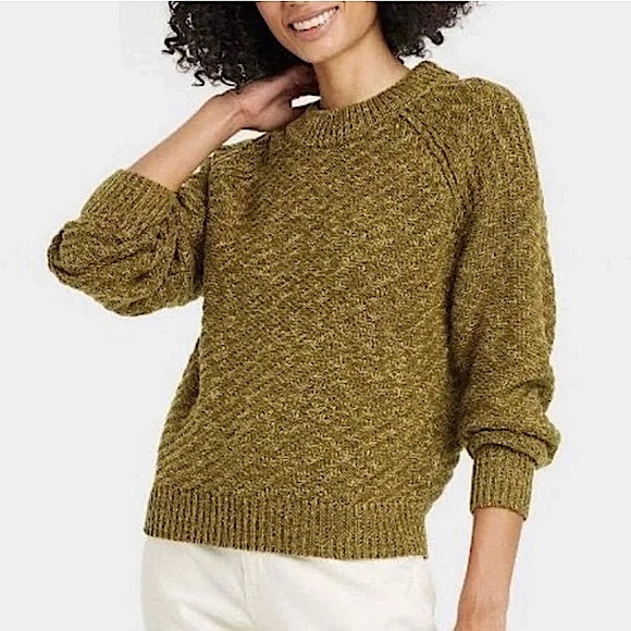 Universal Thread Women’s Olive Green Crewneck Pullover Sweater Size XS | Poshmark