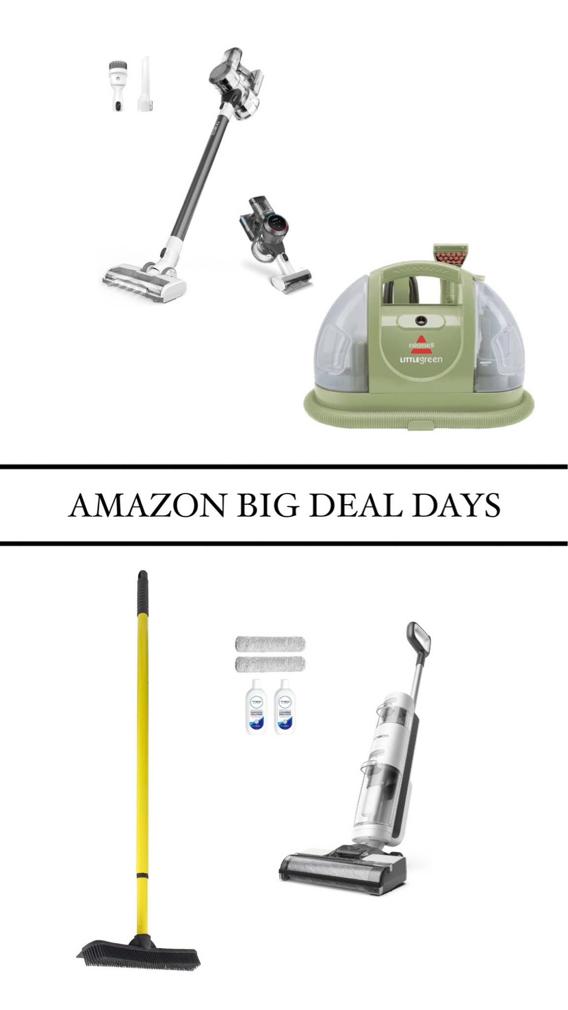 Cleaning machines 
Tineco vacuum 
Little bissell machine 
Steam cleaner 
Pet hair 

#LTKhome #LTKsalealert #LTKxPrime
