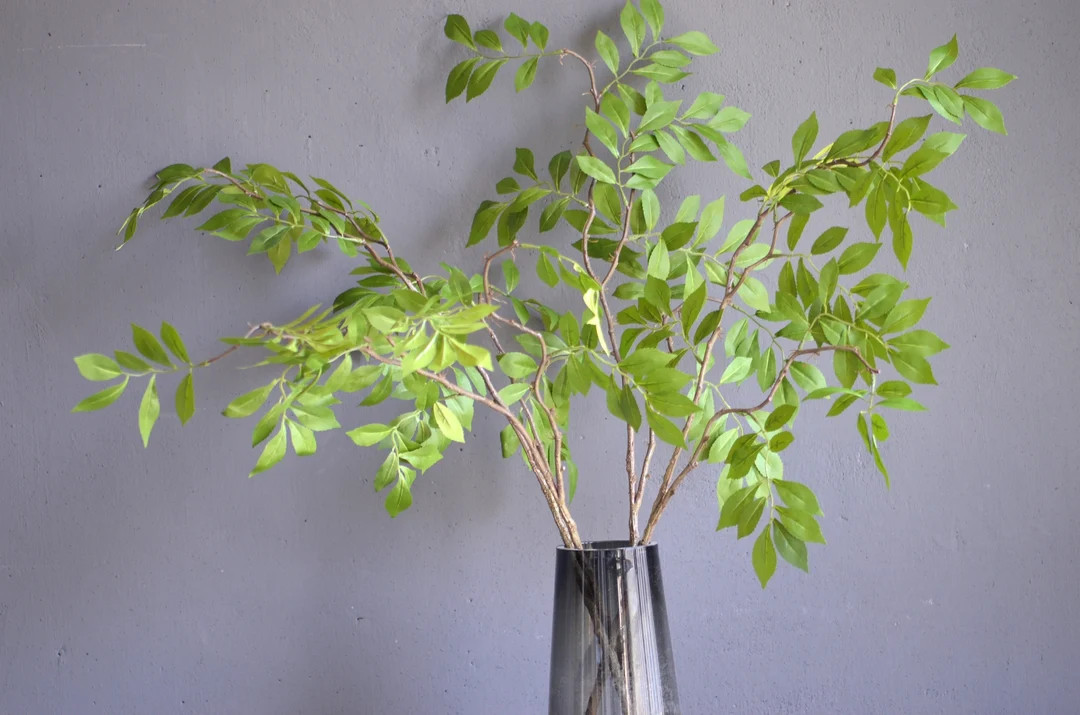 31" Artificial Wisteria, Light Green Wisteria Leaves, Vintage Greenery, Wedding Or Home Table Dec... | Etsy (US)