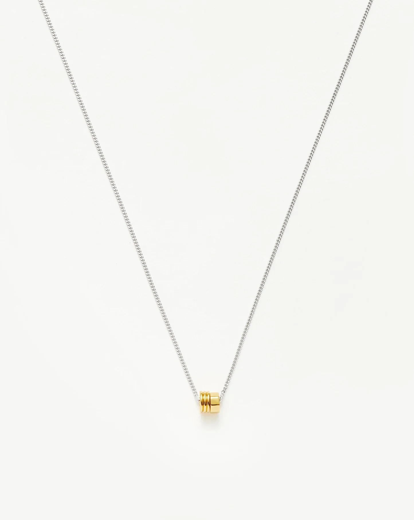 Abacus Beaded Floating Charm Necklace | 18ct Recycled Gold Vermeil and Rhodium on Sterling Silver... | Missoma US