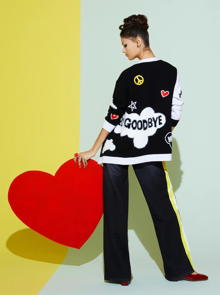 A+O X THE BEATLES BRADFORD CARDIGAN | Alice + Olivia