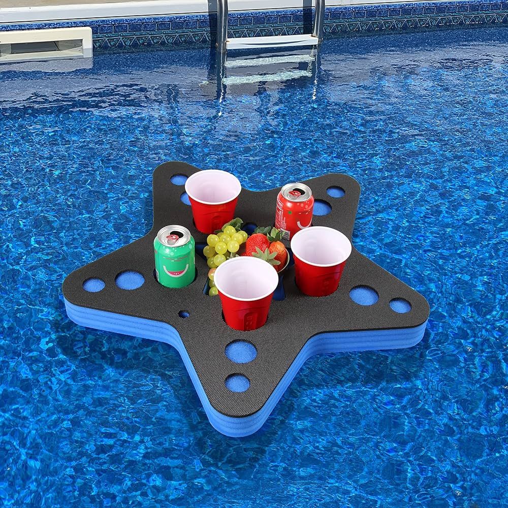 Polar Whale Colored Shaped Drink Holder Floating Refreshment Table Raft Tray for Pool or Beach Pa... | Amazon (US)