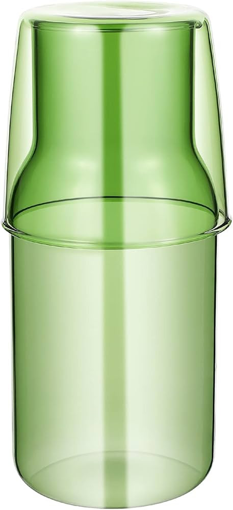Doitool Bedside Water Carafe and Tumbler Glass Set - Borosilicate Glass Carafe with Lid for Night... | Amazon (US)