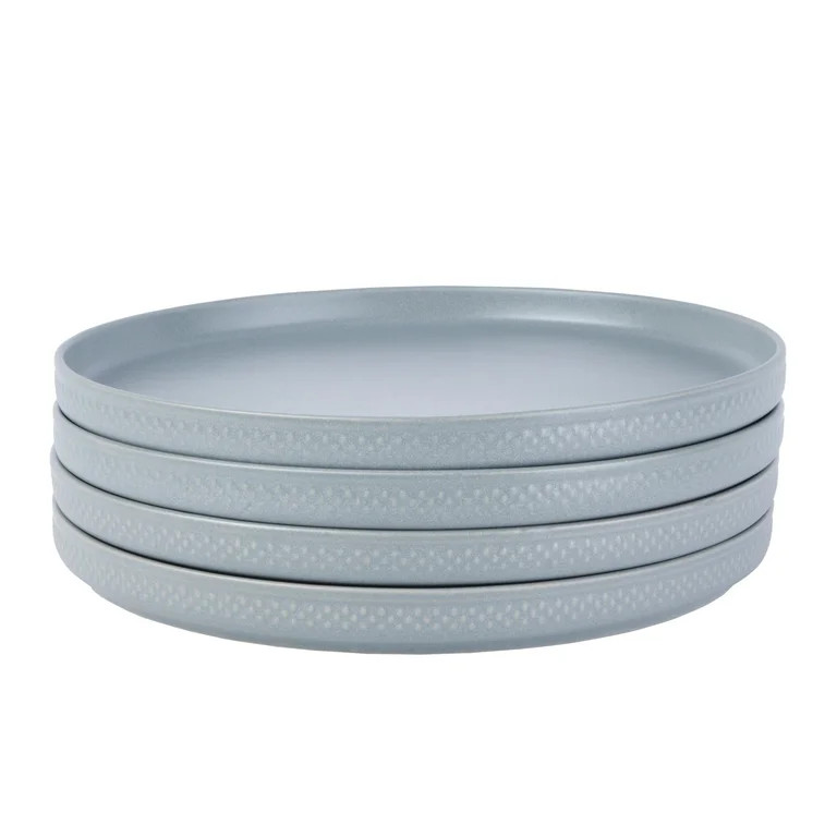 Beautiful Modern Dots 12 Piece Stoneware Dinnerware Set Cornflower Blue by Drew Barrymore | Walmart (US)