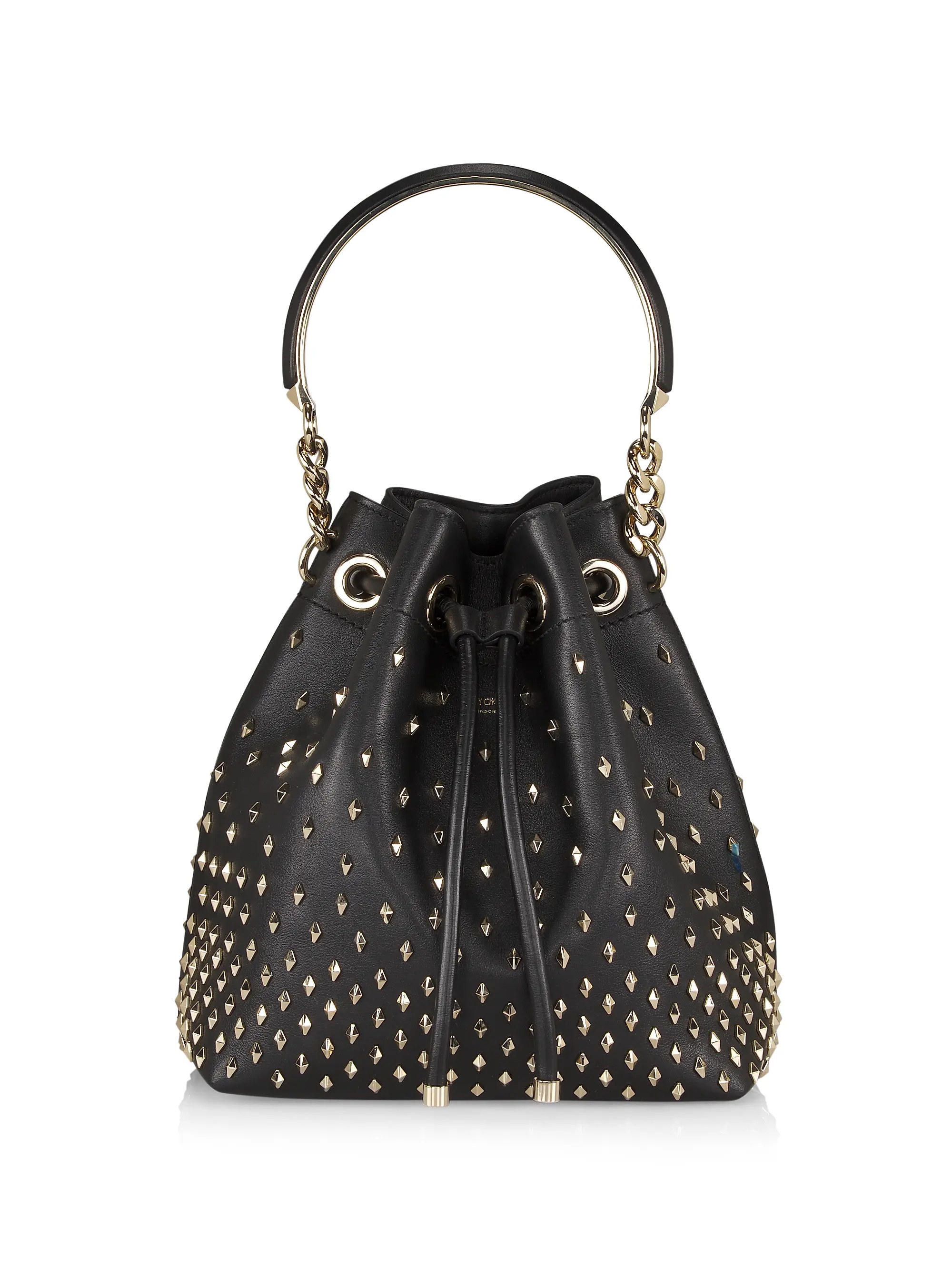 Jimmy ChooBon Bon Studded Leather Bucket Bag | Saks Fifth Avenue