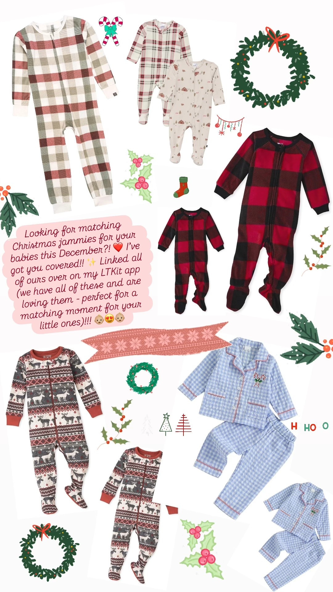 Looking for matching Christmas jammies for your babies this December?! ❤️ I’ve got you covered!! ✨ Linked all of ours over on my LTKit app (we have all of these and are loving them - perfect for a matching moment for your little ones)!!! 👶🏼😍👶🏼

#LTKHoliday