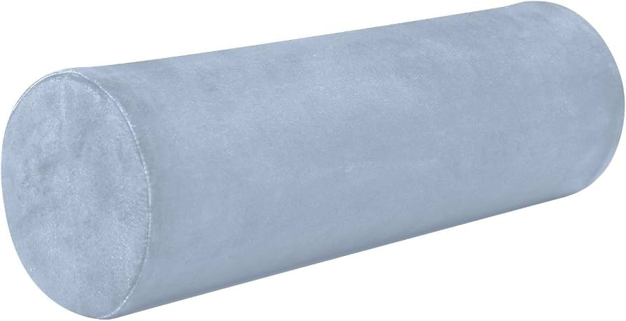 Yuiboo Bed Bolster Pillow Light Steel Blue Decorative Neck Roll Pillow 5.5" x 17" Round Pillows D... | Amazon (US)