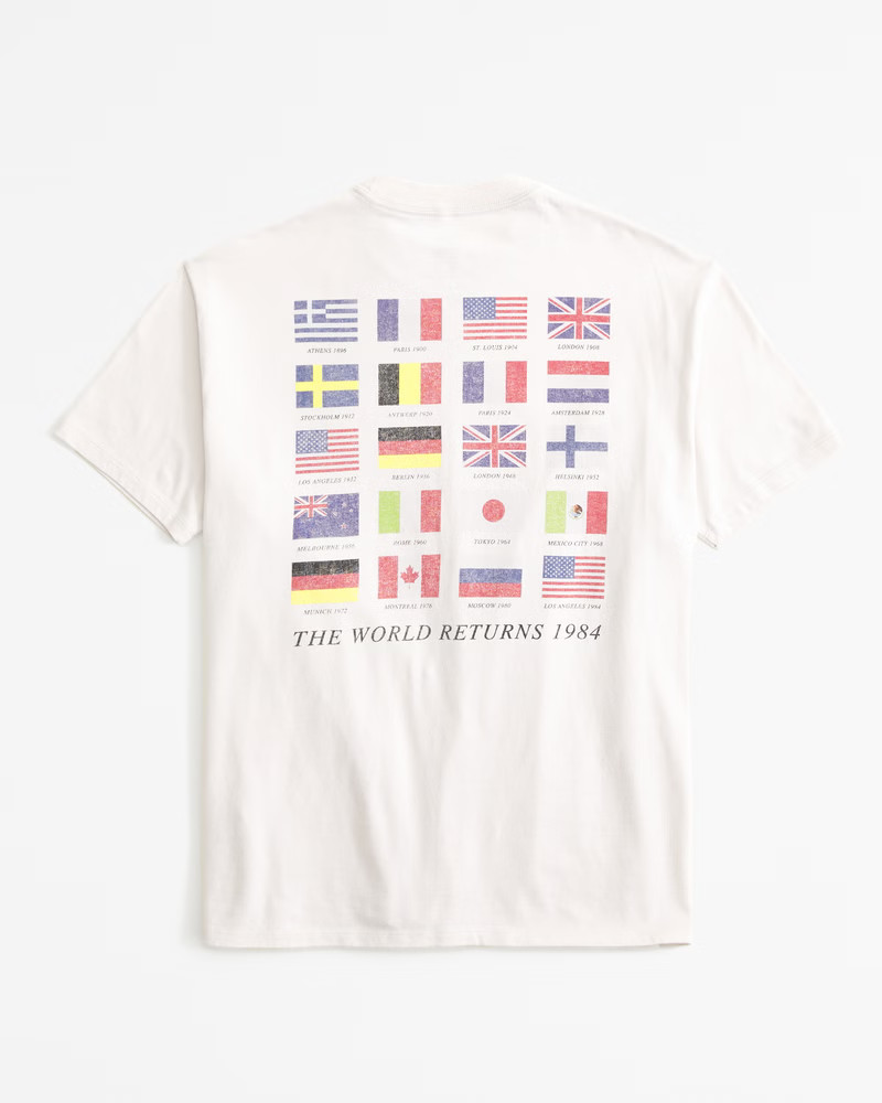 Women's Oversized Olympics Graphic Tee | Women's Tops | Abercrombie.com | Abercrombie & Fitch (US)