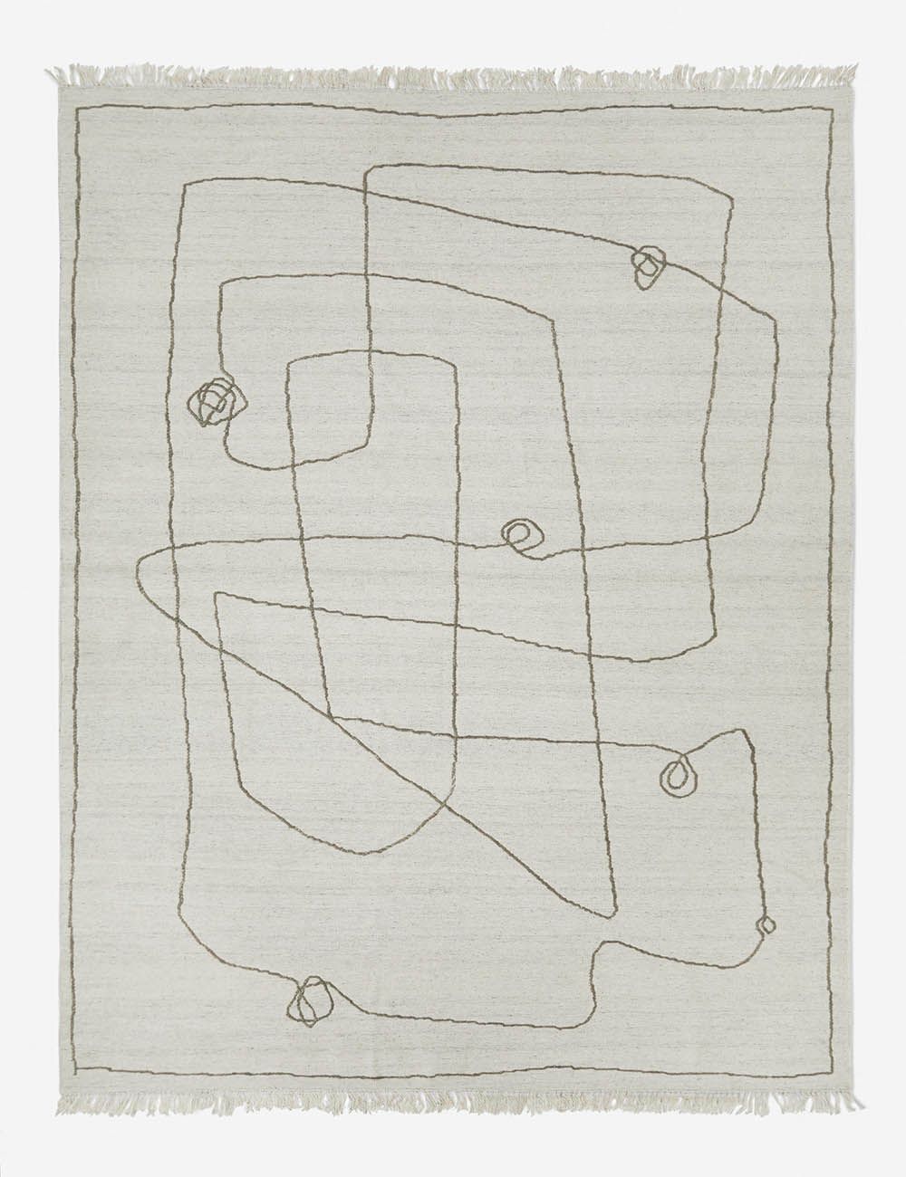 Line Drawing Flatweave Rug | Lulu and Georgia 