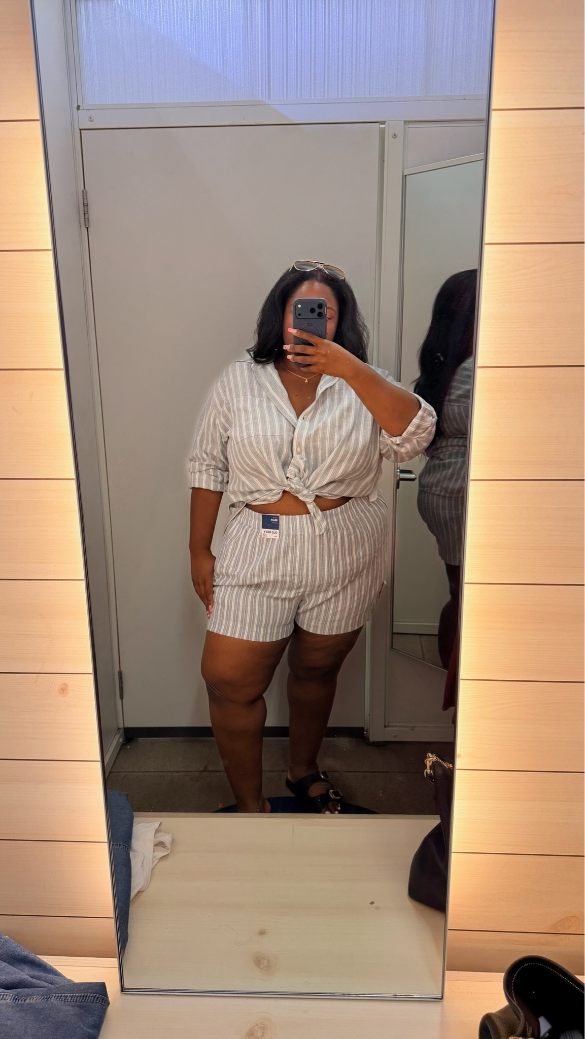 This Old Navy linen-blend set that features a breathable fabric and a classic striped pattern is perfect for the summer!

#LTKootd #LTKgrwm #LTKPlusSize